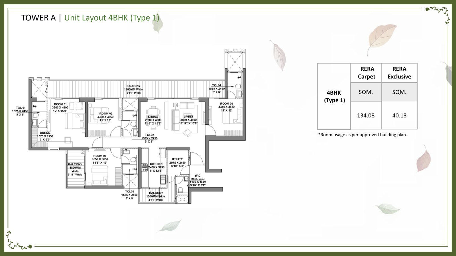 Godrej Vrikshya 4.5 bhk floor plan